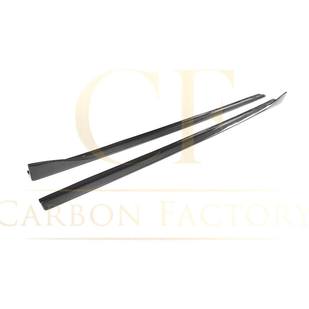 V Style Carbon Fibre Side Skirts for Audi A3 Hatchback S Line 13-15-Carbon Factory