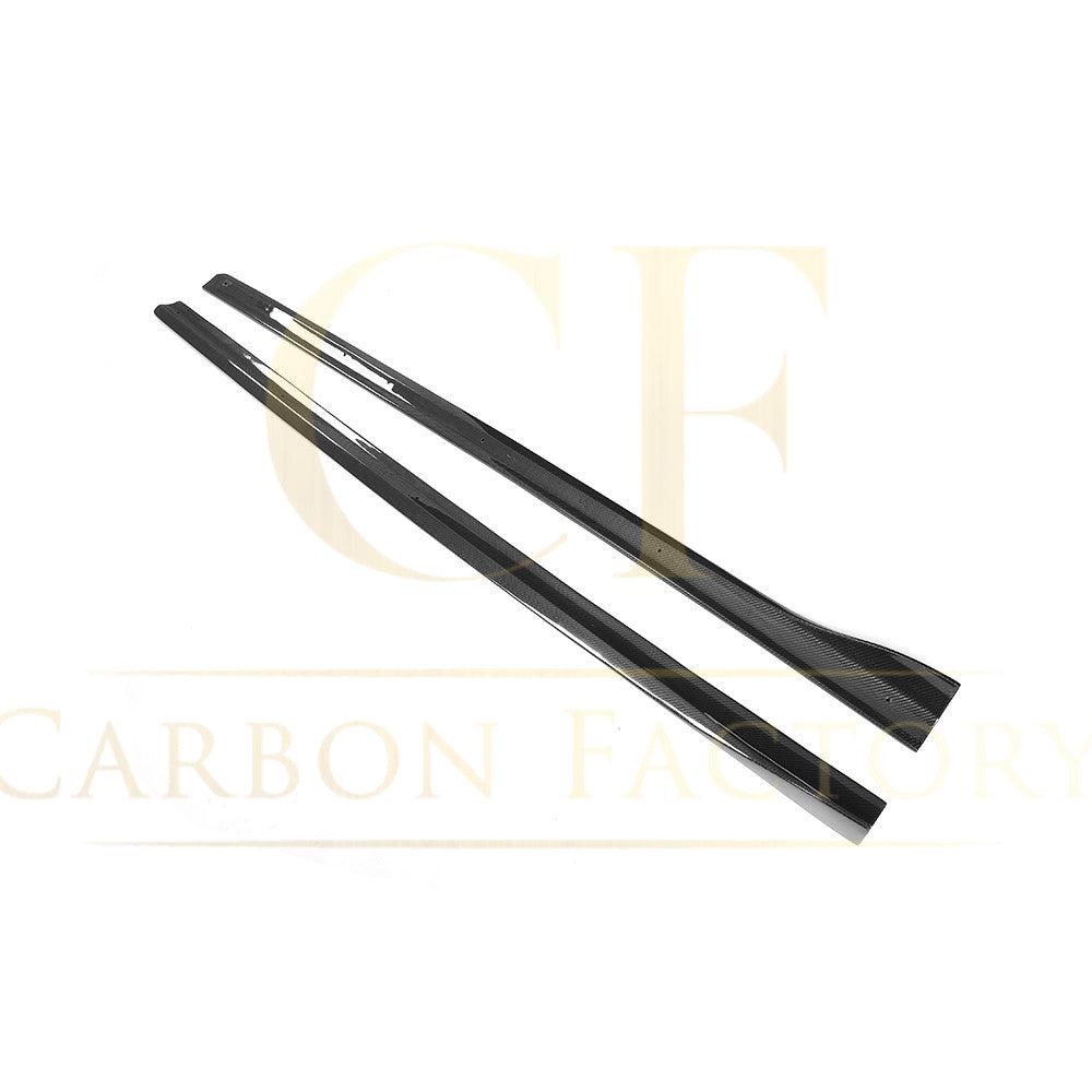 V Style Carbon Fibre Side Skirts for Audi A3 Hatchback S Line 13-15-Carbon Factory