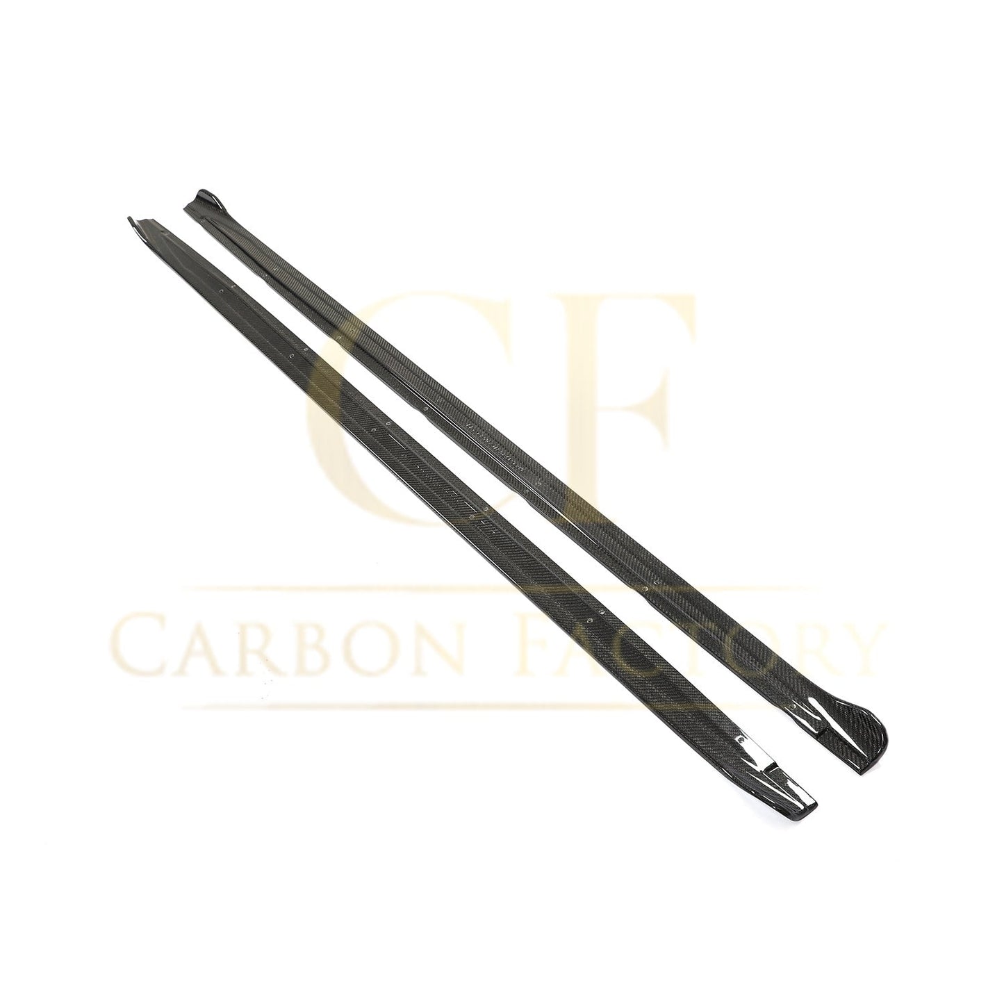 V Style Carbon Fibre Side Skirts for Audi A3 S3 Saloon 20-22-Carbon Factory