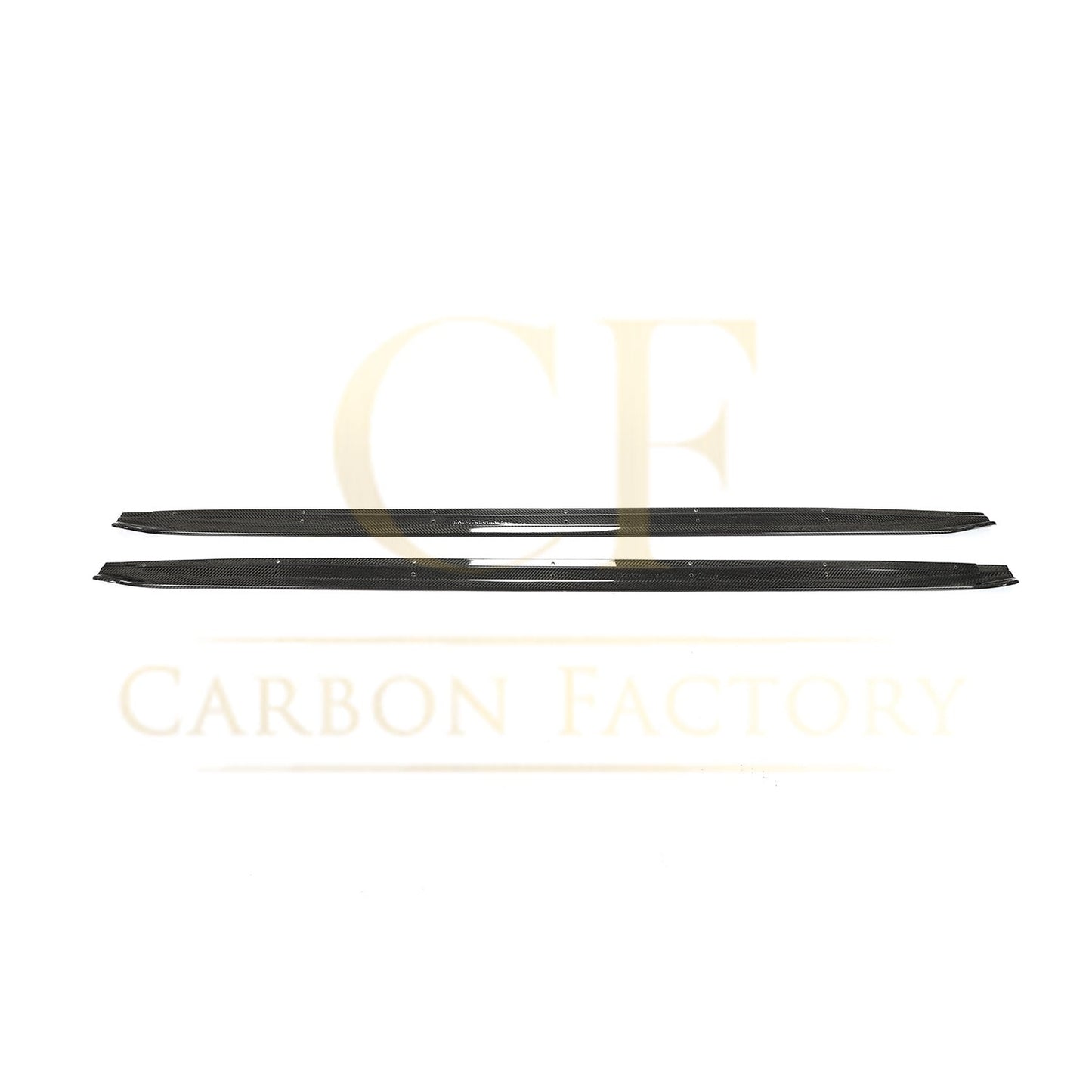 V Style Carbon Fibre Side Skirts for Audi A3 S3 Saloon 20-22-Carbon Factory