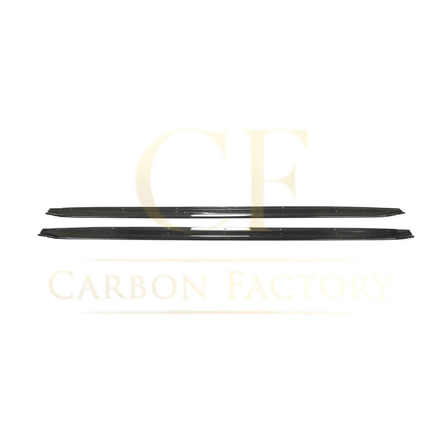 V Style Carbon Fibre Side Skirts for Audi A3 S3 Saloon 20-22-Carbon Factory