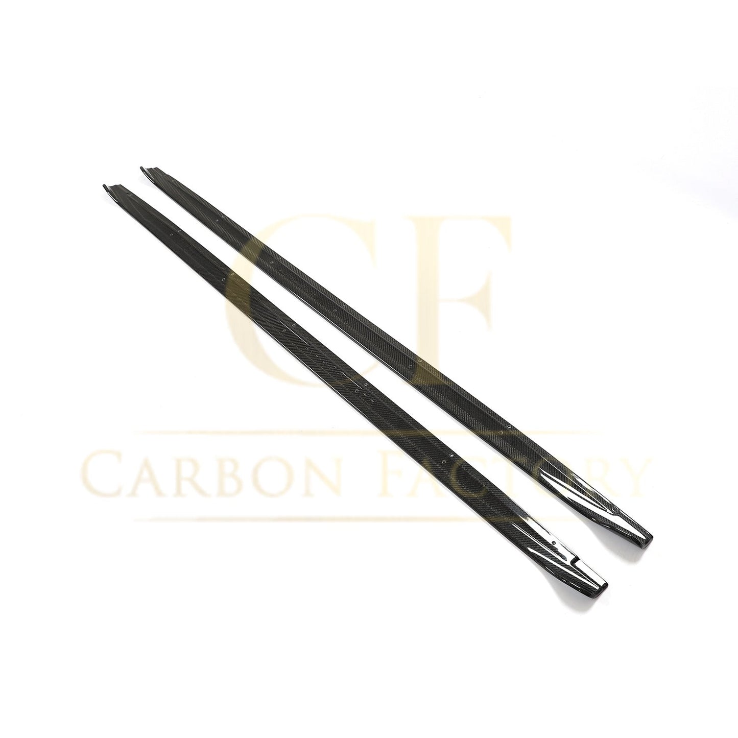 V Style Carbon Fibre Side Skirts for Audi A3 S3 Saloon 20-22-Carbon Factory