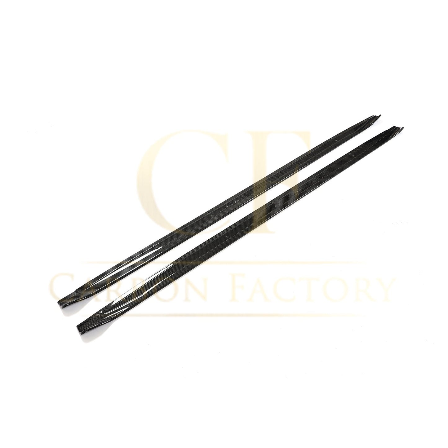 V Style Carbon Fibre Side Skirts for Audi A3 S3 Saloon 20-22-Carbon Factory