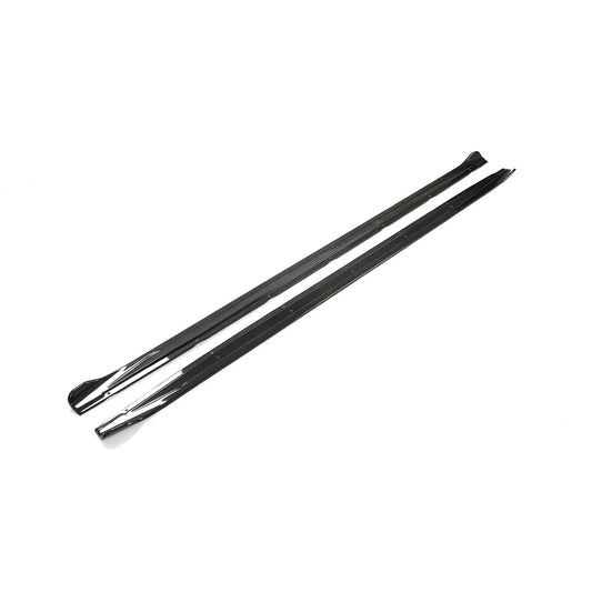 V Style Carbon Fibre Side Skirts for Audi A3 S3 Saloon 20-22-Carbon Factory