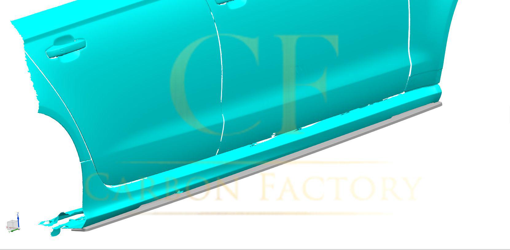 V Style Carbon Fibre Side Skirts for Audi C7 RS6 13-18-Carbon Factory