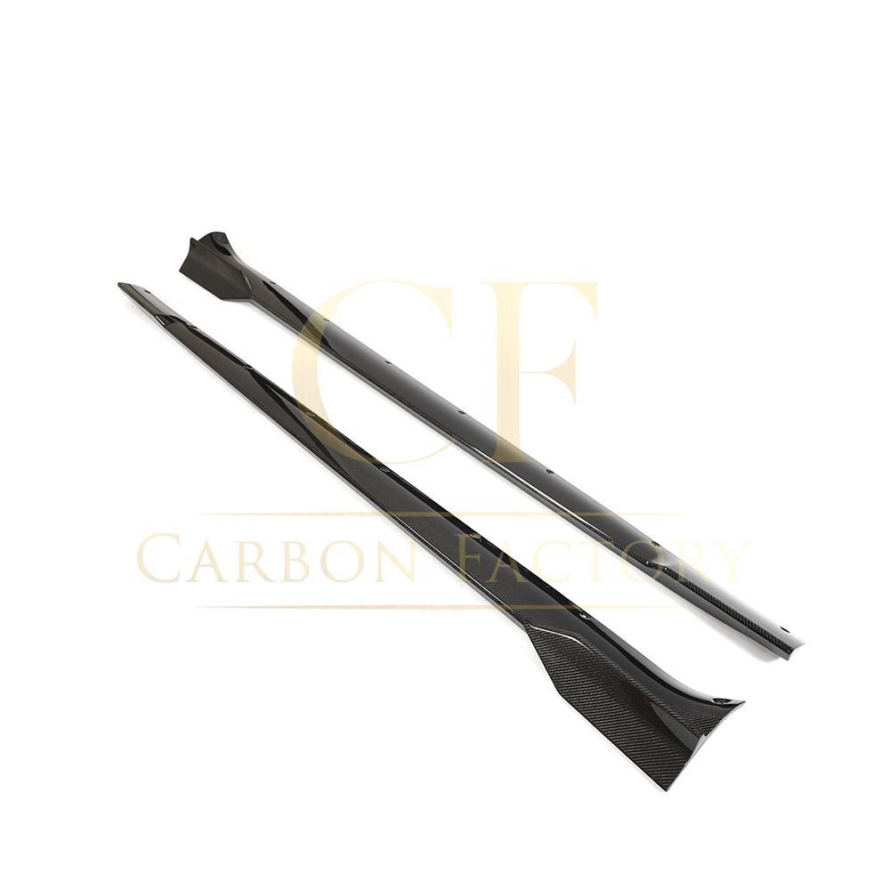 V Style Carbon Fibre Side Skirts for Tesla Model S Facelift 21-Present-Carbon Factory