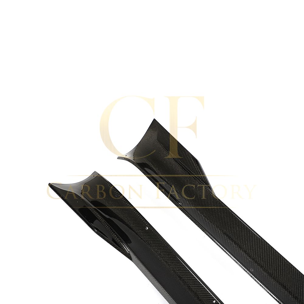 V Style Carbon Fibre Side Skirts for Tesla Model S Facelift 21-Present-Carbon Factory