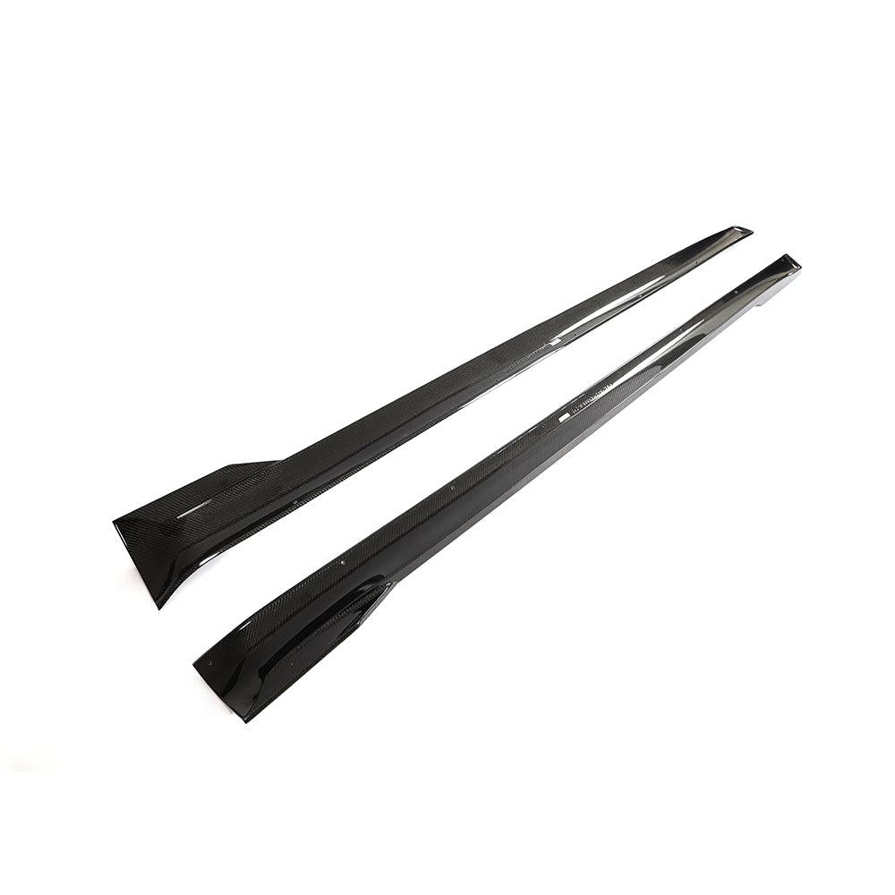 V Style Carbon Fibre Side Skirts for Tesla Model S Facelift 21-Present-Carbon Factory