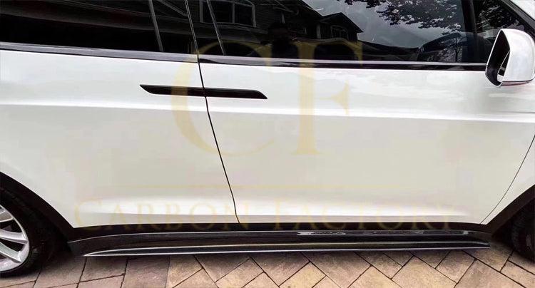 V Style Carbon Fibre Side Skirts for Tesla Model X 16-Present-Carbon Factory