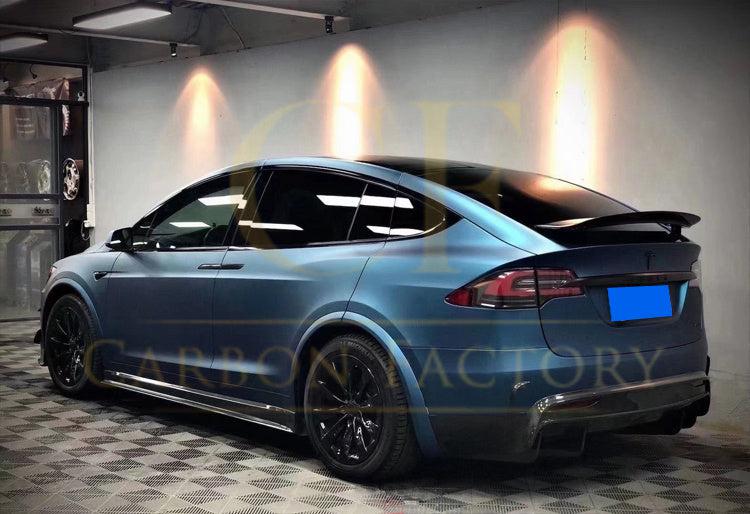 V Style Carbon Fibre Side Skirts for Tesla Model X 16-Present-Carbon Factory