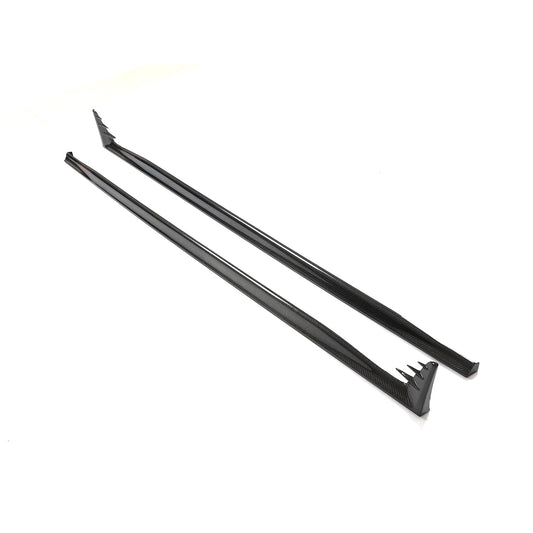 V Style Carbon Fibre Side Skirts for VW Golf MK8 GTI & R Line 21-Present-Carbon Factory