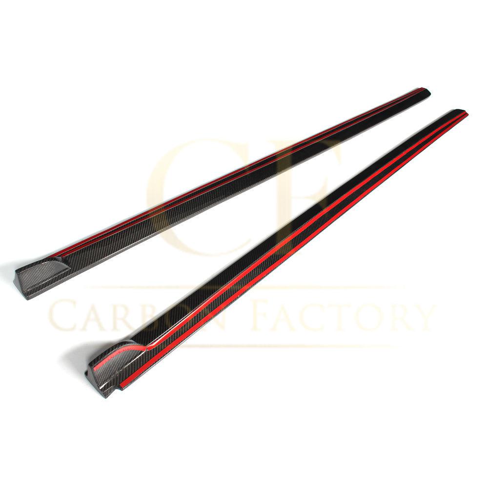 V Style Carbon Fibre Side Skirts for VW Polo MK5 Non GTI 11-16-Carbon Factory