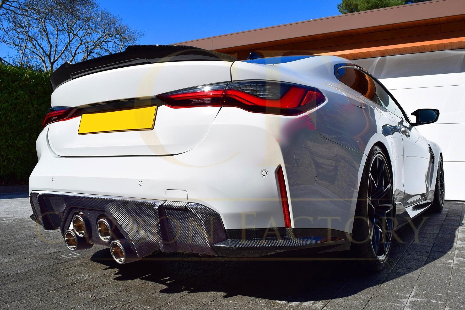 V Style Dry Carbon Fibre Rear Diffuser for BMW G80 M3 G82 G83 M4 21-Present-Carbon Factory