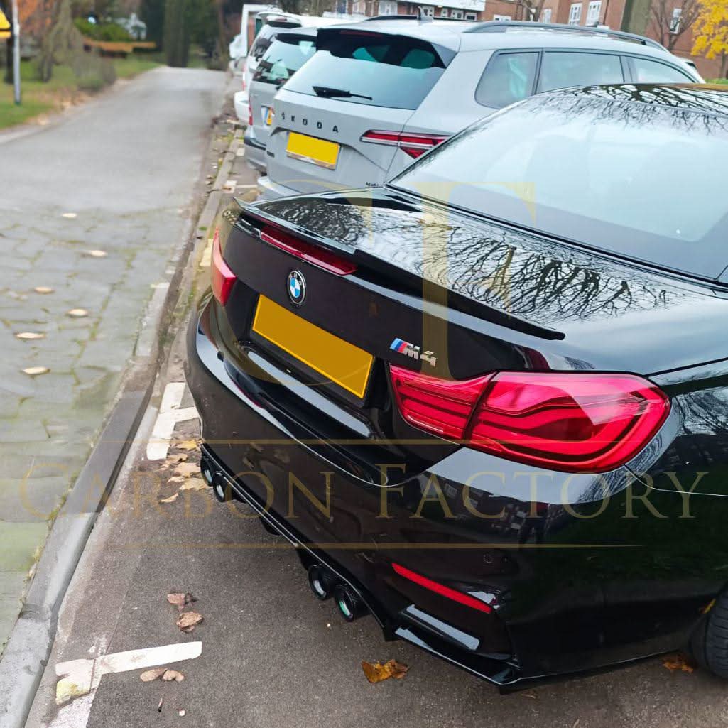 V Style Gloss Black Boot Spoiler for BMW 4 Series F33 Convertible inc F83 M4 14-20 - Carbon Factory