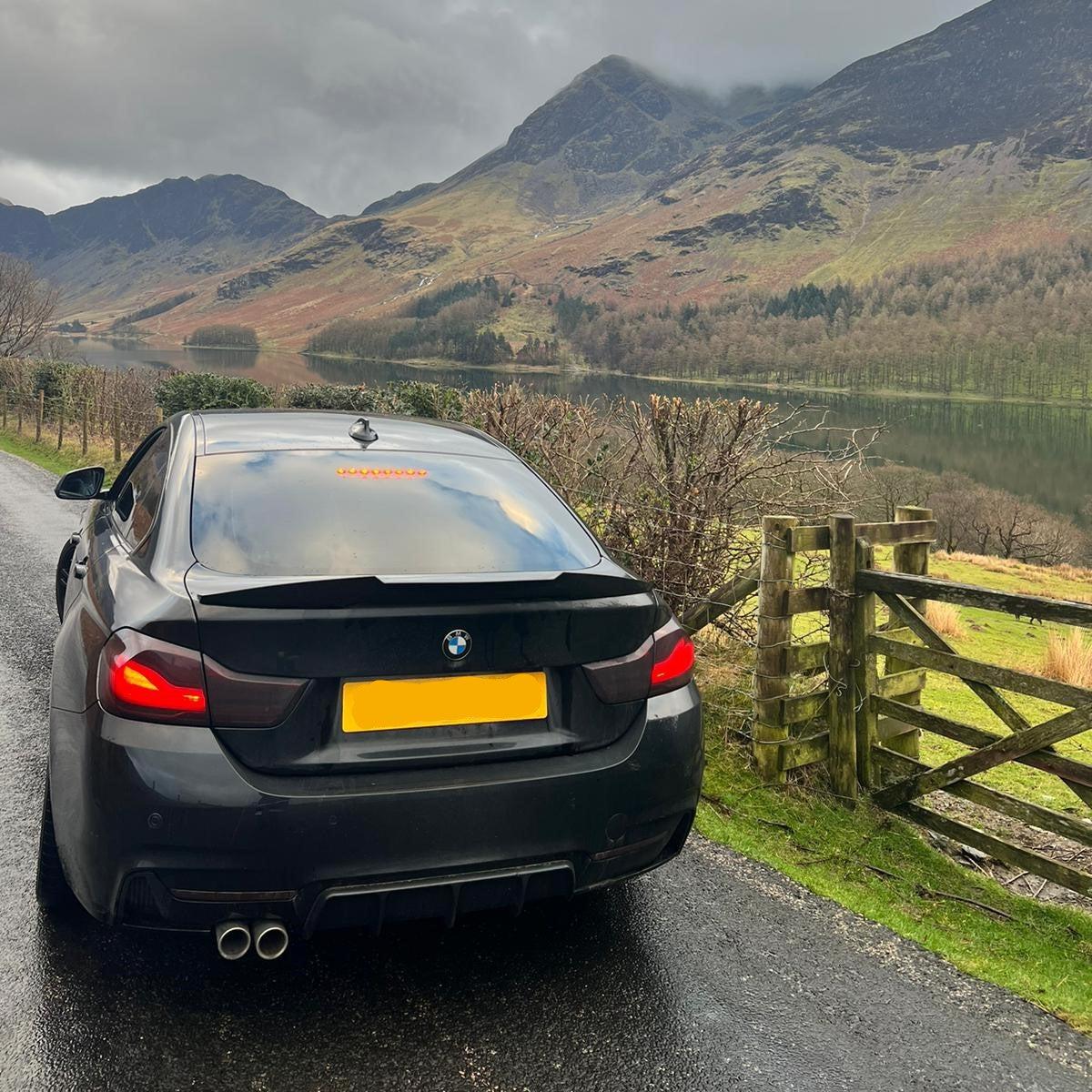 V Style Gloss Black Boot Spoiler for BMW 4 Series F36 Gran Coupe 14-20-Carbon Factory