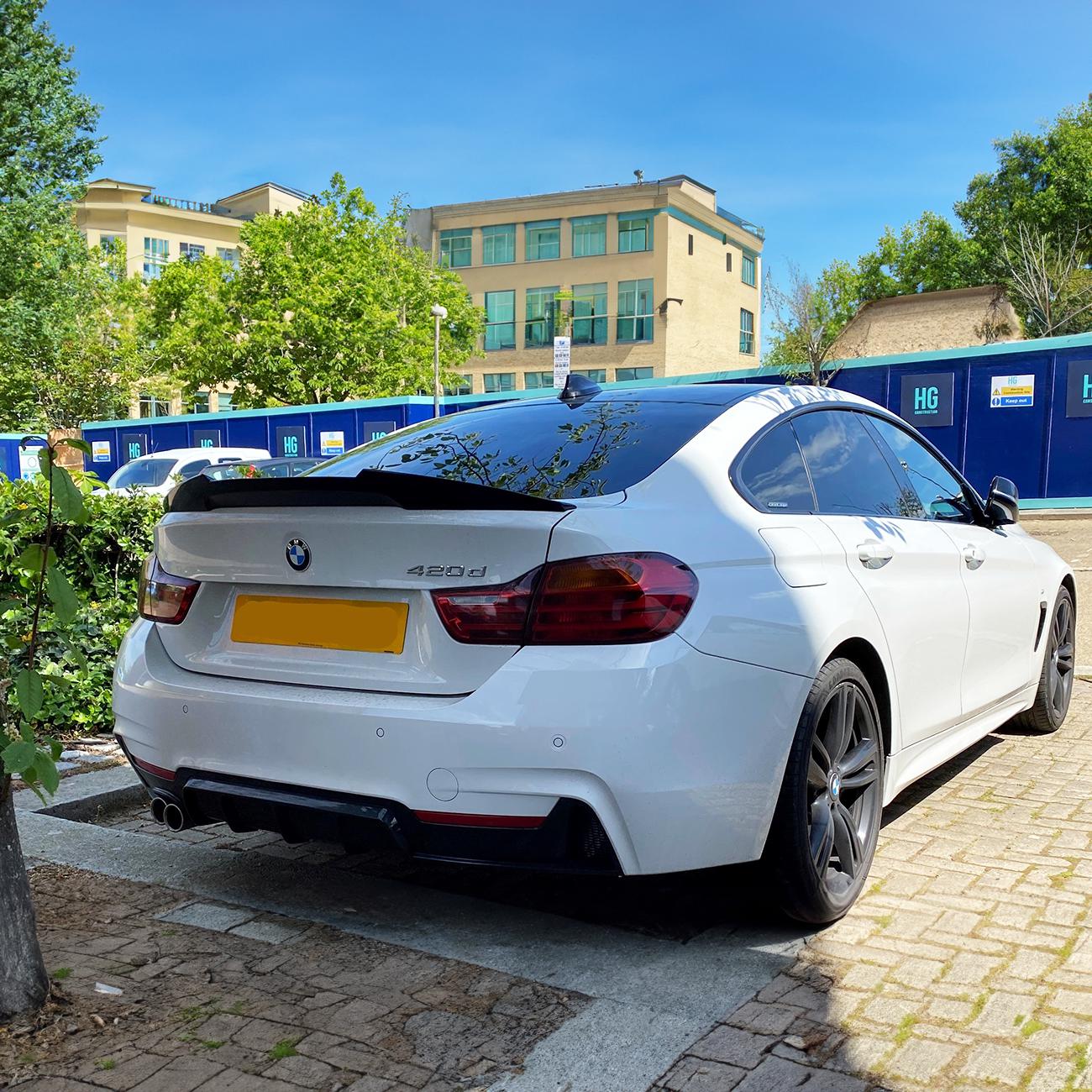 V Style Gloss Black Boot Spoiler for BMW 4 Series F36 Gran Coupe 14-20-Carbon Factory