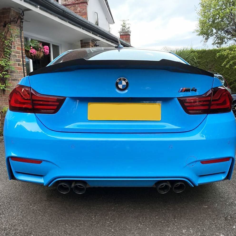V Style Gloss Black Boot Spoiler for BMW F82 M4 Coupe 14-20 - Carbon Factory