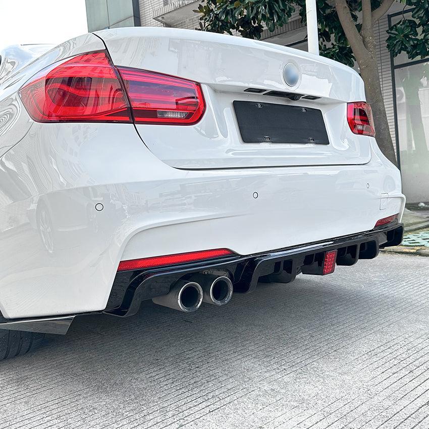V Style Gloss Black Diffuser for BMW F30 F31 3 Series 12-19-Carbon Factory