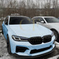 V Style Gloss Black Front Splitter for BMW F90 M5 21-24-Carbon Factory