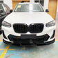 V Style Gloss Black Front Splitter for BMW G01 X3 IX3 G02 X4 LCI 22-25-Carbon Factory