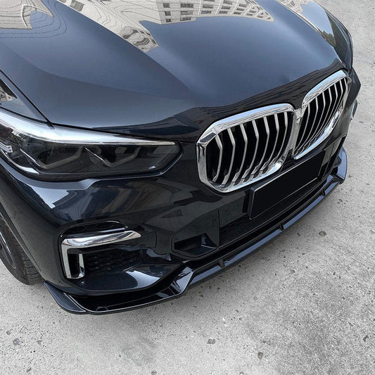 V Style Gloss Black Front Splitter for BMW G05 X5 Pre-LCI 19-22-Carbon Factory