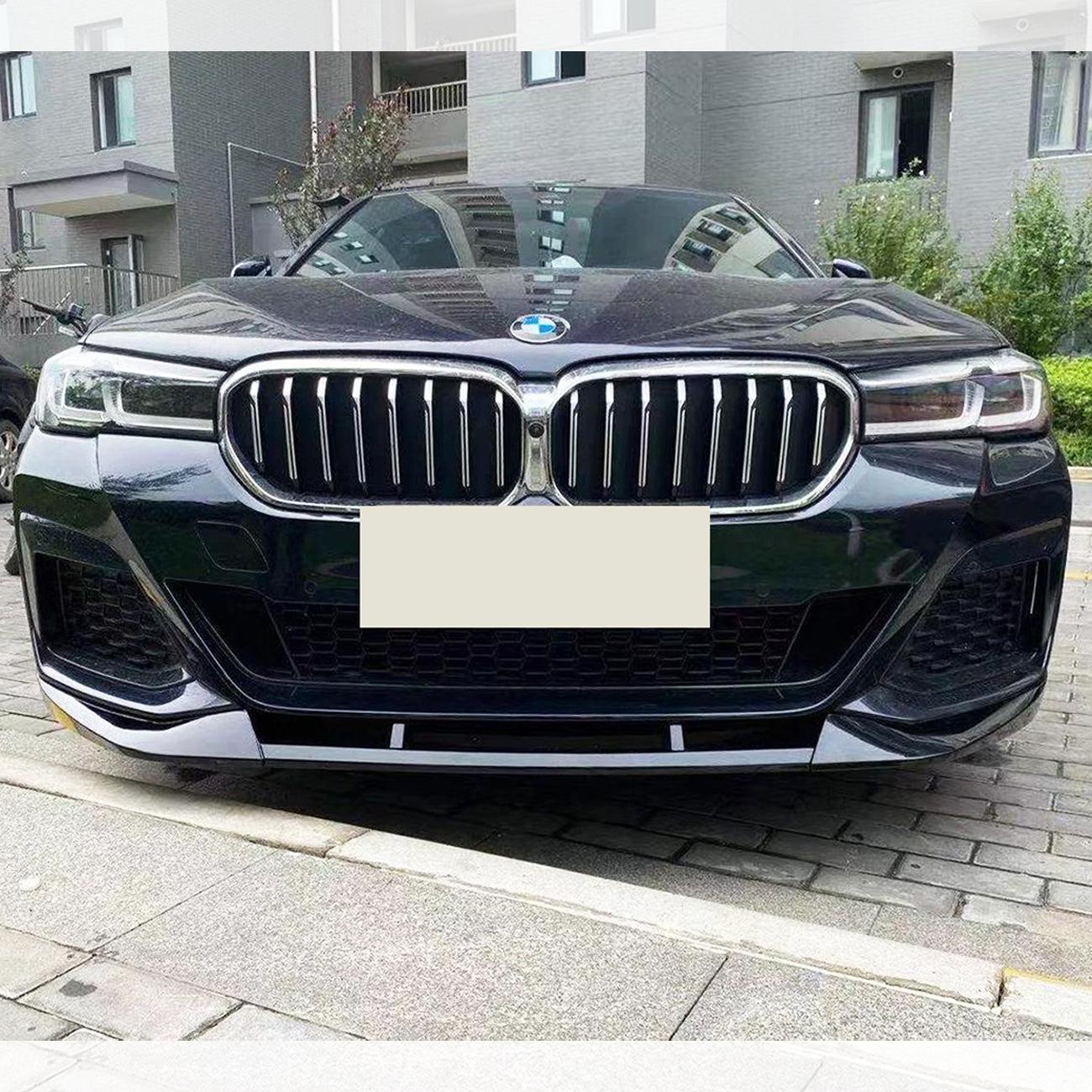 V Style Gloss Black Front Splitter for BMW G30 5 Series LCI 21-Present-Carbon Factory