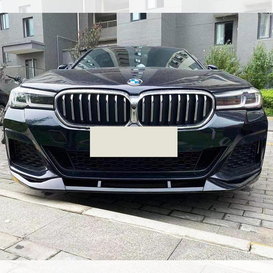V Style Gloss Black Front Splitter for BMW G30 G31 5 Series LCI 21-24-Carbon Factory