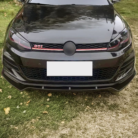 V Style Gloss Black Front Splitter for VW Golf MK7 MK7.5 GTI / R 13-20-Carbon Factory