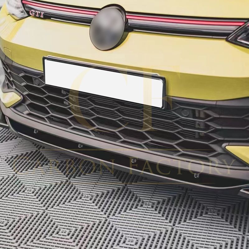 V Style Gloss Black Front Splitter for VW Golf MK8 GTI Clubsport 21-23-Carbon Factory