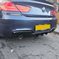 V Style Gloss Black Rear Diffuser Dual Exhaust for BMW 6 Series F06 F12 F13 M Sport 12-17-Carbon Factory