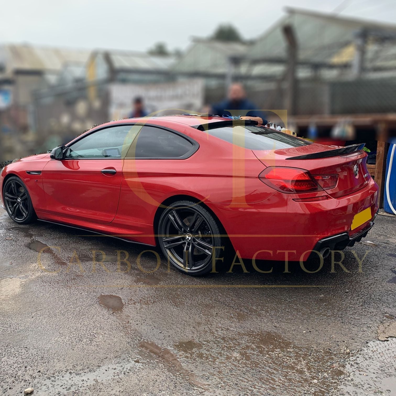 V Style Gloss Black Rear Diffuser Dual Exhaust for BMW 6 Series F06 F12 F13 M Sport 12-17-Carbon Factory