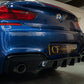 V Style Gloss Black Rear Diffuser Dual Exhaust for BMW 6 Series F06 F12 F13 M Sport 12-17-Carbon Factory