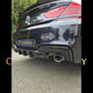 V Style Gloss Black Rear Diffuser Quad Exhaust for BMW 6 Series F06 F12 F13 M Sport 12-17-Carbon Factory