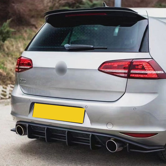 V Style Gloss Black Rear Diffuser for VW Golf MK7 GTI 13-16-Carbon Factory