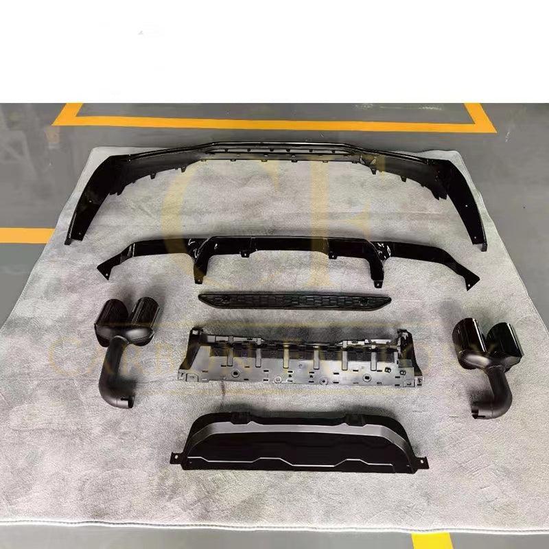 V Style Gloss Black Rear Diffuser with Exhaust Tips for BMW G02 X4 18-Present-Carbon Factory