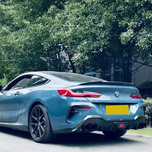 V Style Pre-Preg Carbon Fibre Boot Spoiler for BMW G15 8 Series F92 M8 2 Door Coupe 18-Present-Carbon Factory