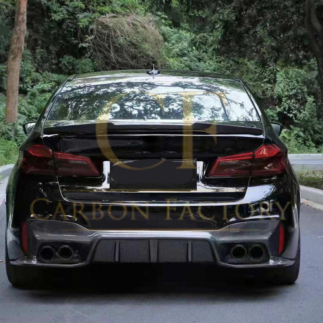 V Style Pre-Preg Carbon Fibre Boot Spoiler for BMW G30 5 Series F90 M5 17-23-Carbon Factory