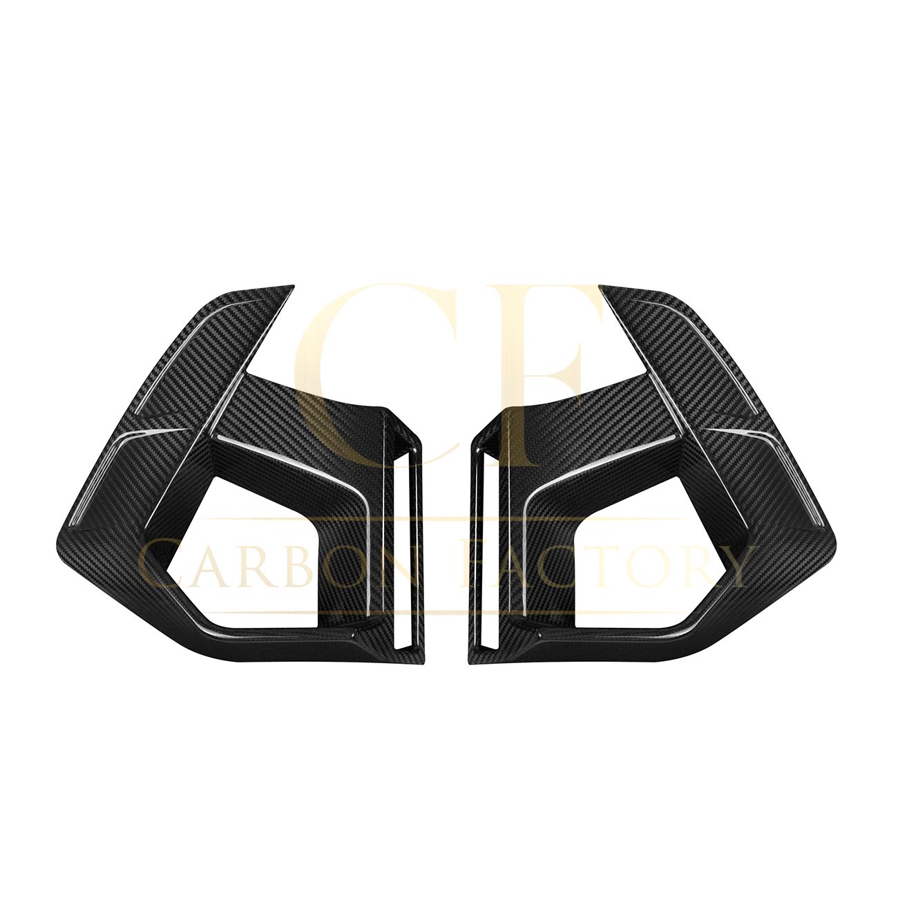 V Style Pre-Preg Carbon Fibre Front Induction Trims for BMW F97 X3M F98 X4M LCI 22-24-Carbon Factory