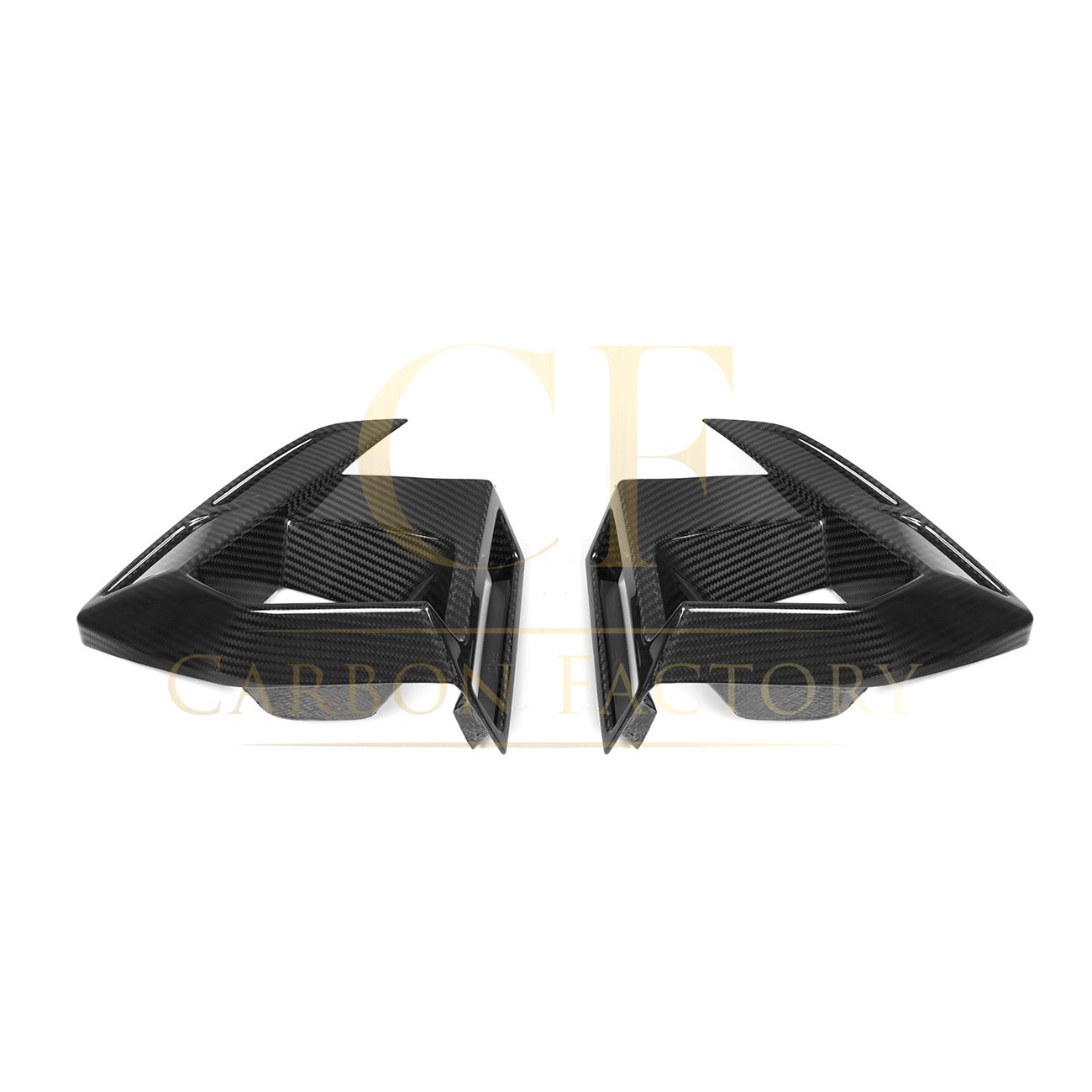 V Style Pre-Preg Carbon Fibre Front Induction Trims for BMW F97 X3M F98 X4M LCI 22-24-Carbon Factory