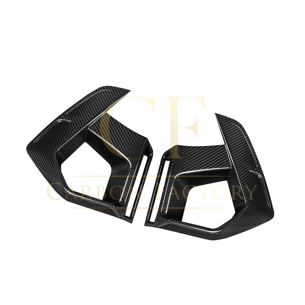 V Style Pre-Preg Carbon Fibre Front Induction Trims for BMW F97 X3M F98 X4M LCI 22-24-Carbon Factory