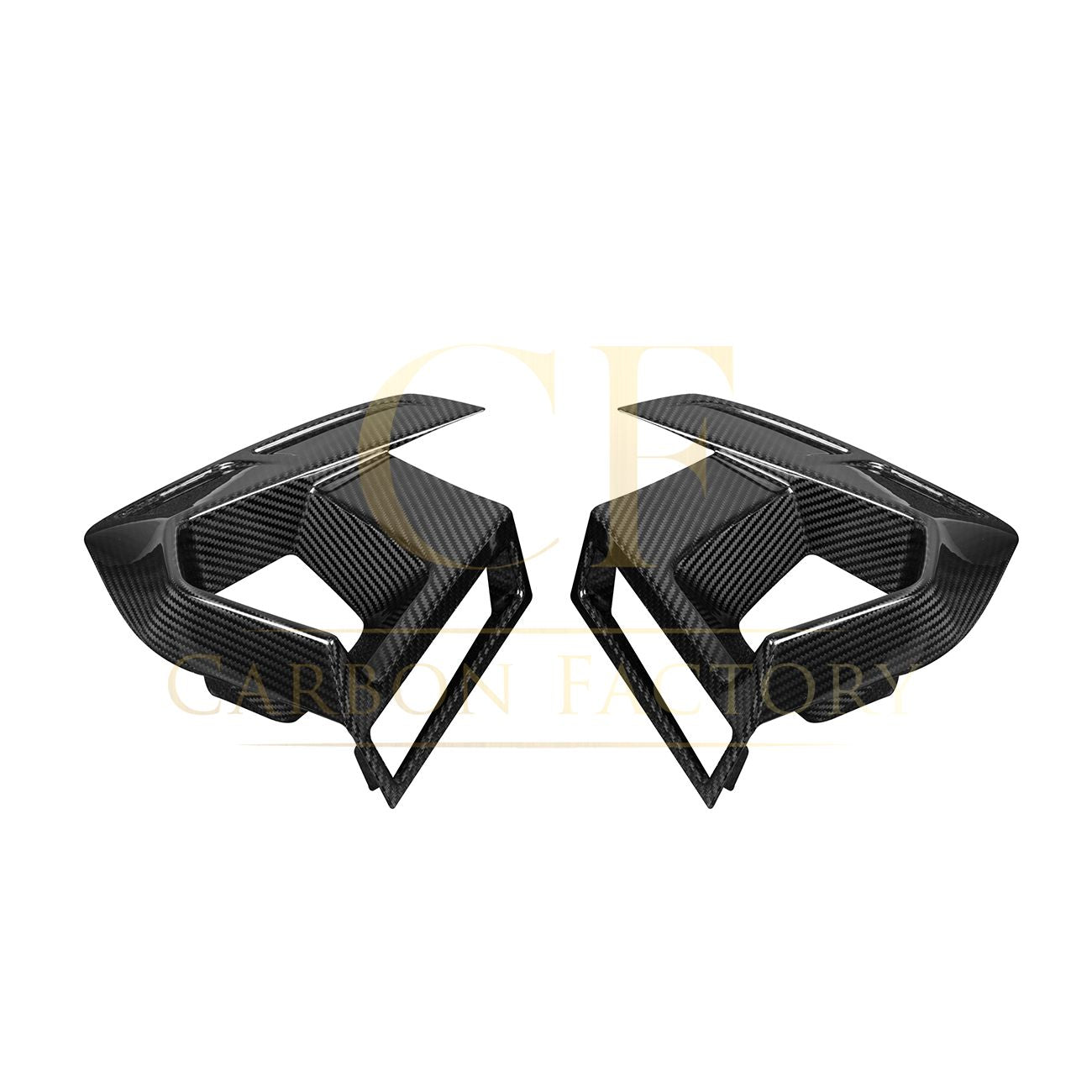 V Style Pre-Preg Carbon Fibre Front Induction Trims for BMW F97 X3M F98 X4M LCI 22-24-Carbon Factory
