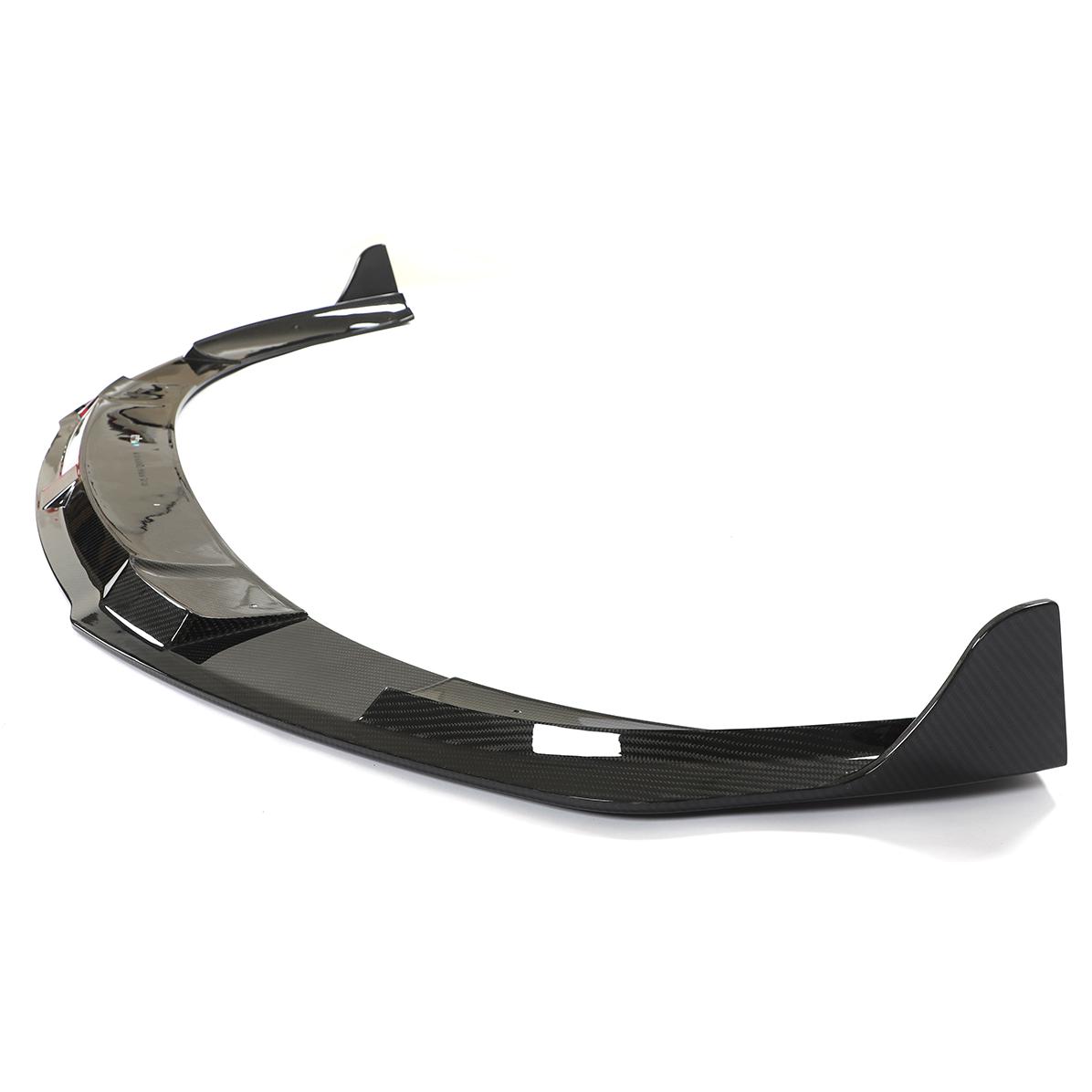 V Style Pre-Preg Carbon Fibre Front Splitter for Porsche Taycan Turbo 4 Door 19-21-Carbon Factory