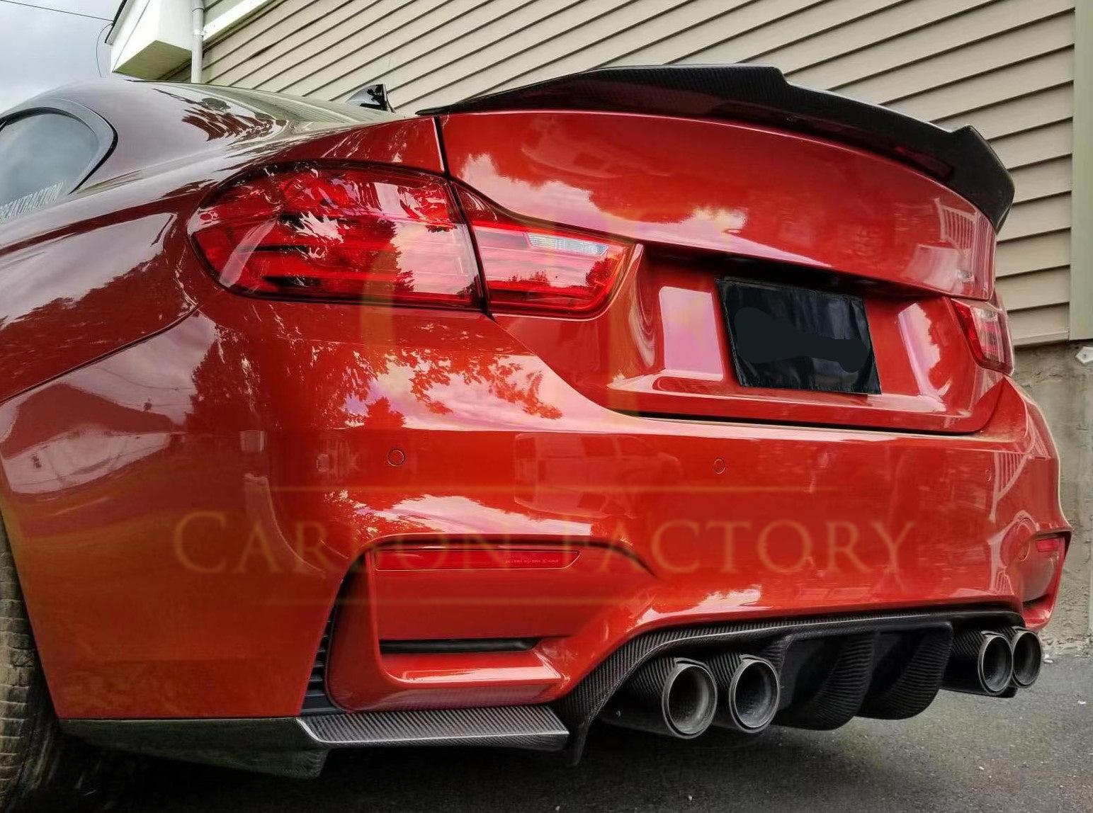V Style Pre-Preg Carbon Fibre Rear Diffuser for BMW F80 M3 F82 F83 M4 14-20-Carbon Factory