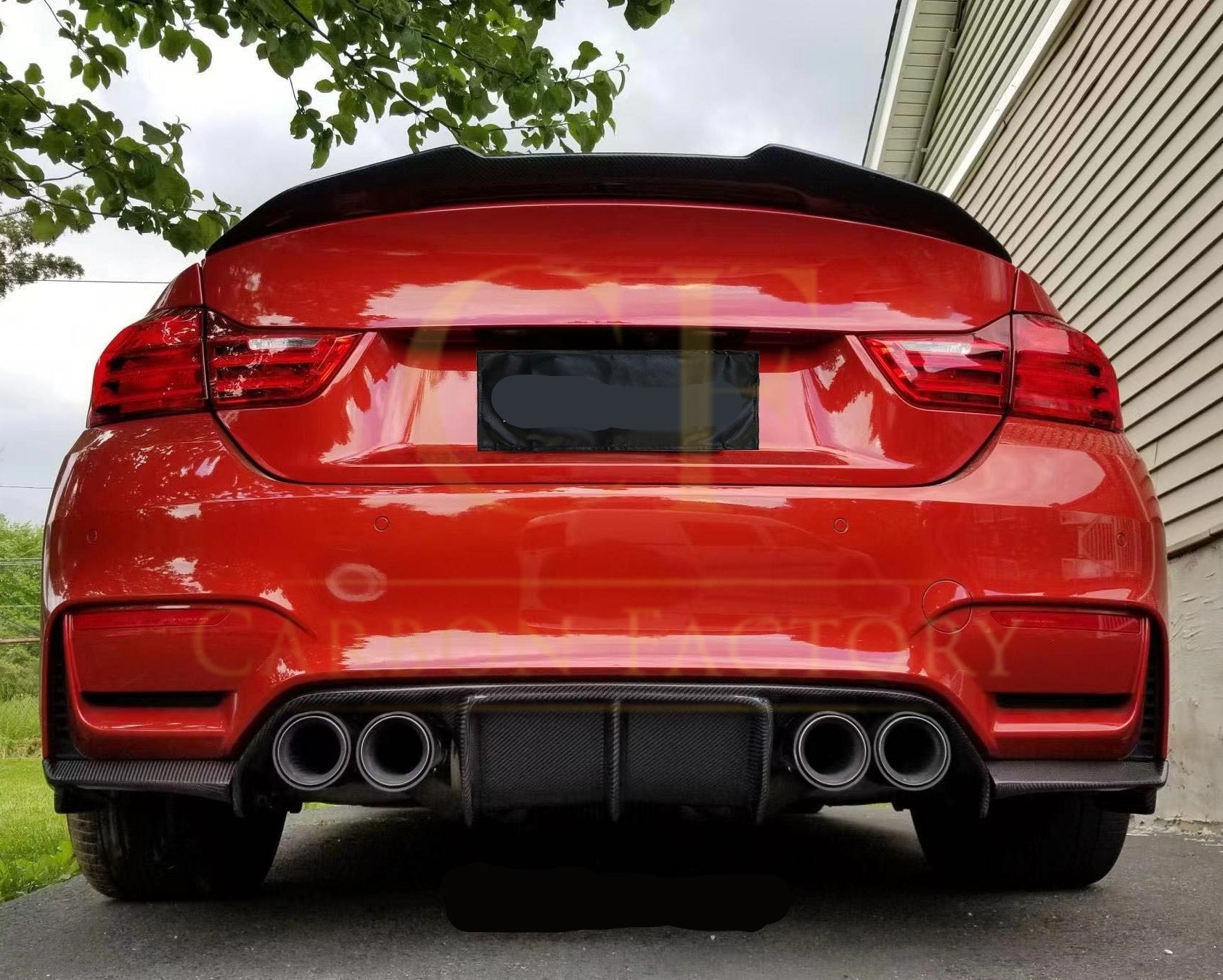 V Style Pre-Preg Carbon Fibre Rear Diffuser for BMW F80 M3 F82 F83 M4 14-20-Carbon Factory