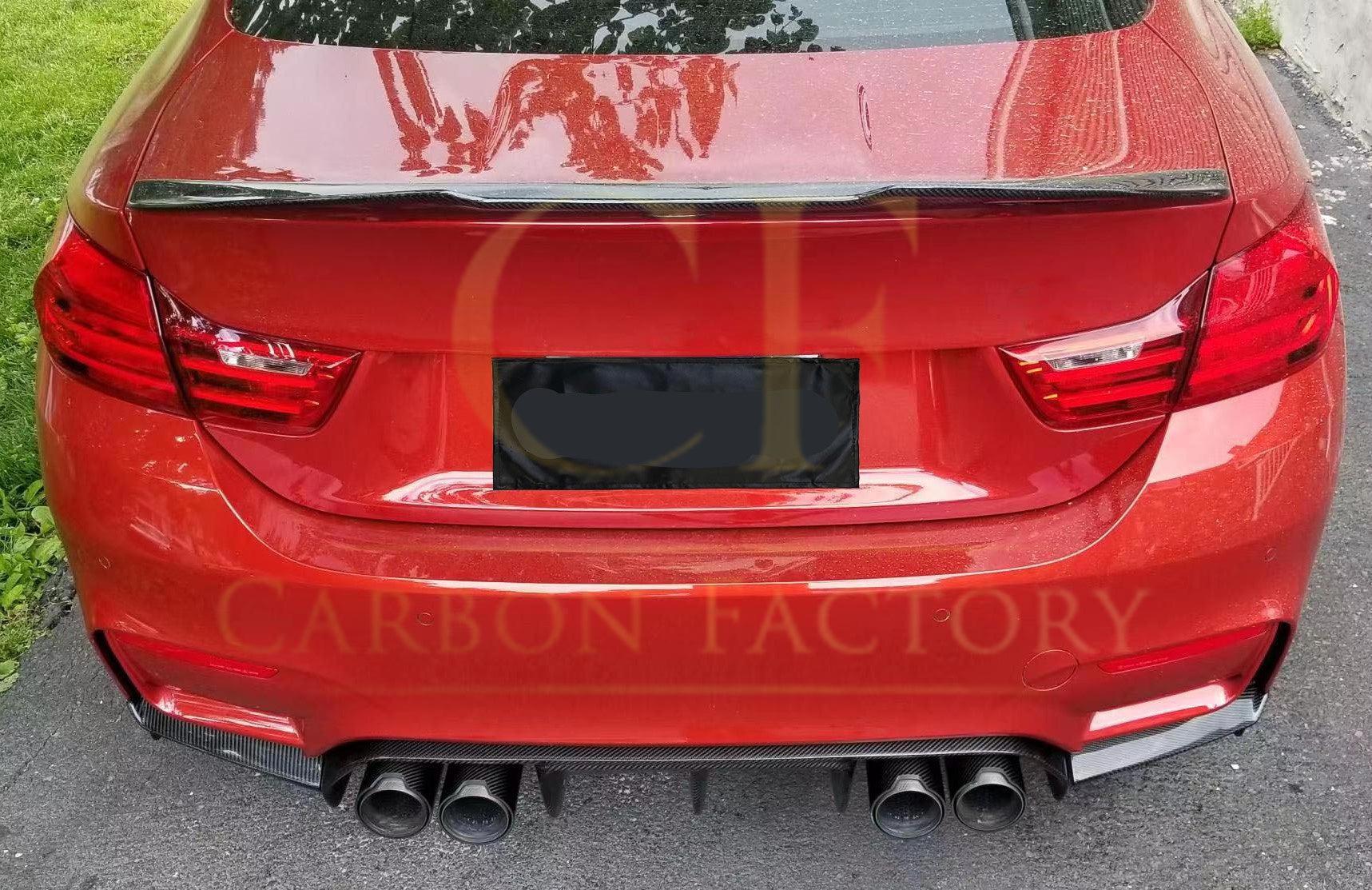 V Style Pre-Preg Carbon Fibre Rear Diffuser for BMW F80 M3 F82 F83 M4 14-20-Carbon Factory