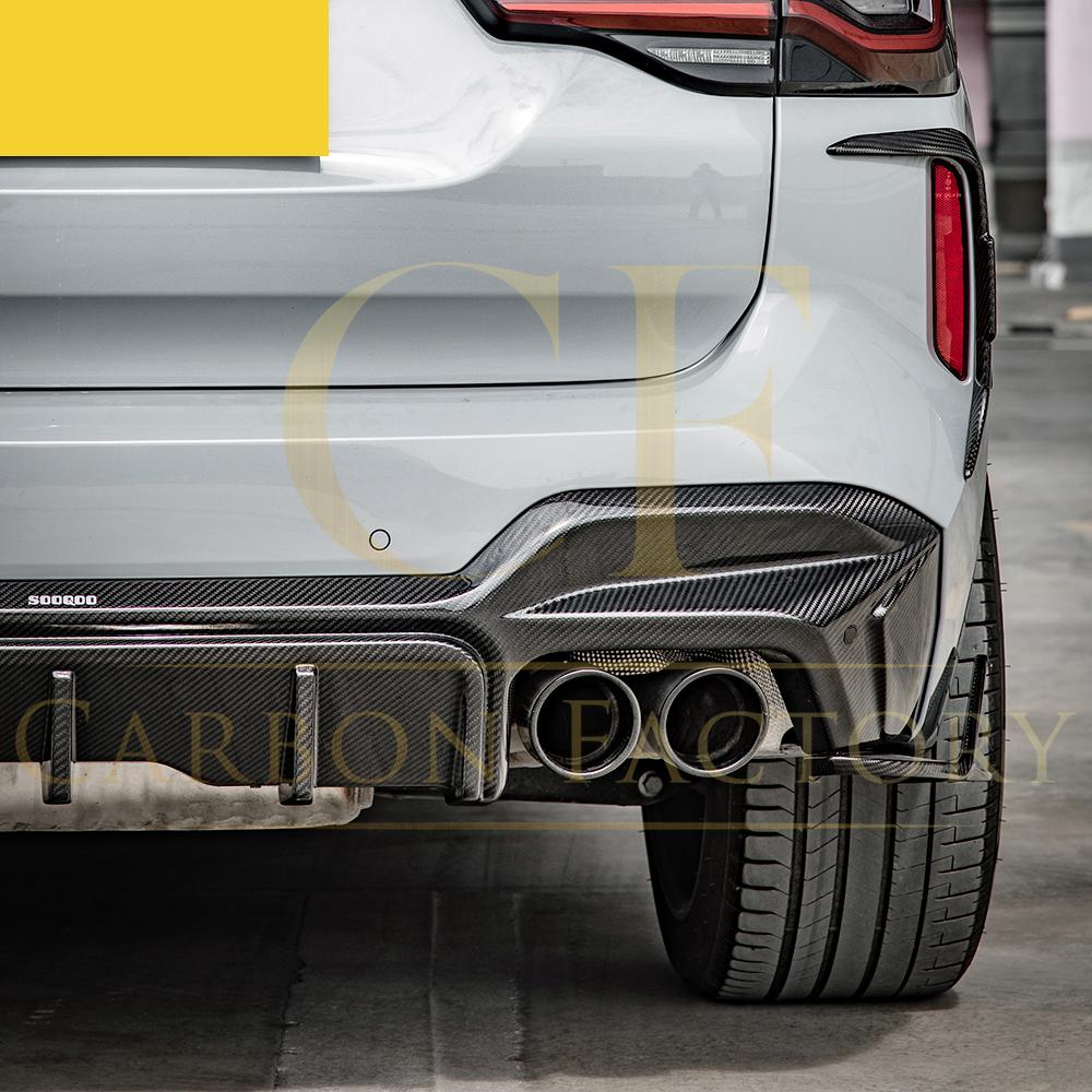 V Style Pre-Preg Carbon Fibre Rear Diffuser for BMW F97 X3M LCI 22-24-Carbon Factory