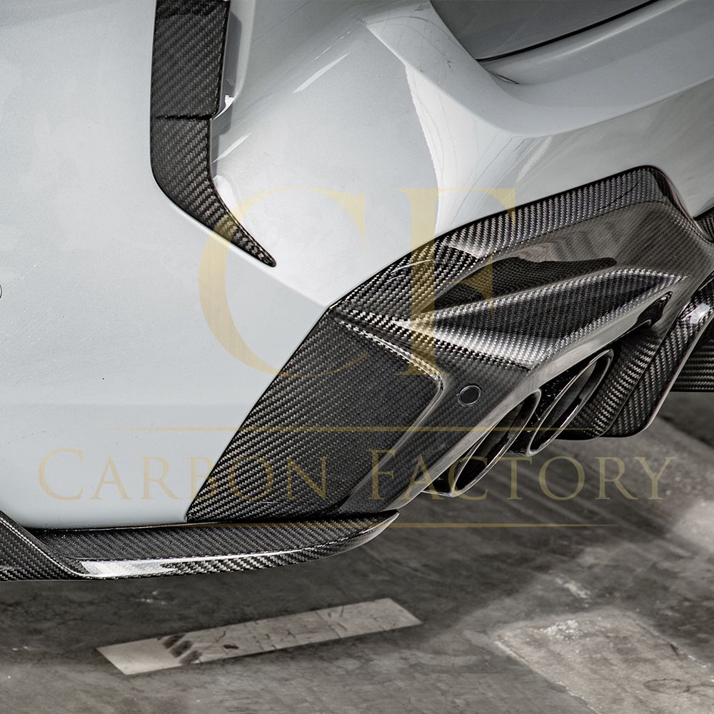 V Style Pre-Preg Carbon Fibre Rear Diffuser for BMW F97 X3M LCI 22-24-Carbon Factory