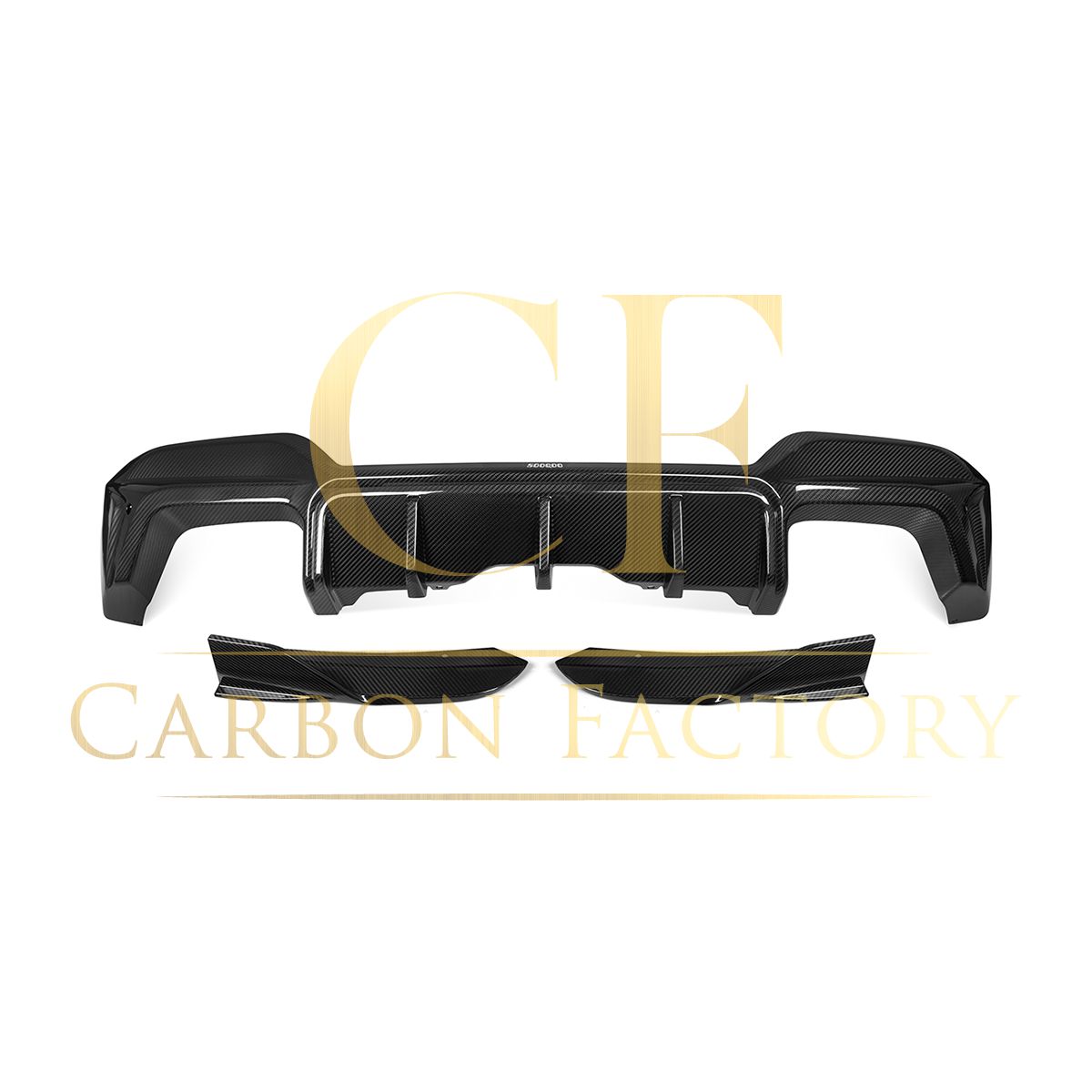 V Style Pre-Preg Carbon Fibre Rear Diffuser for BMW F97 X3M LCI 22-24-Carbon Factory