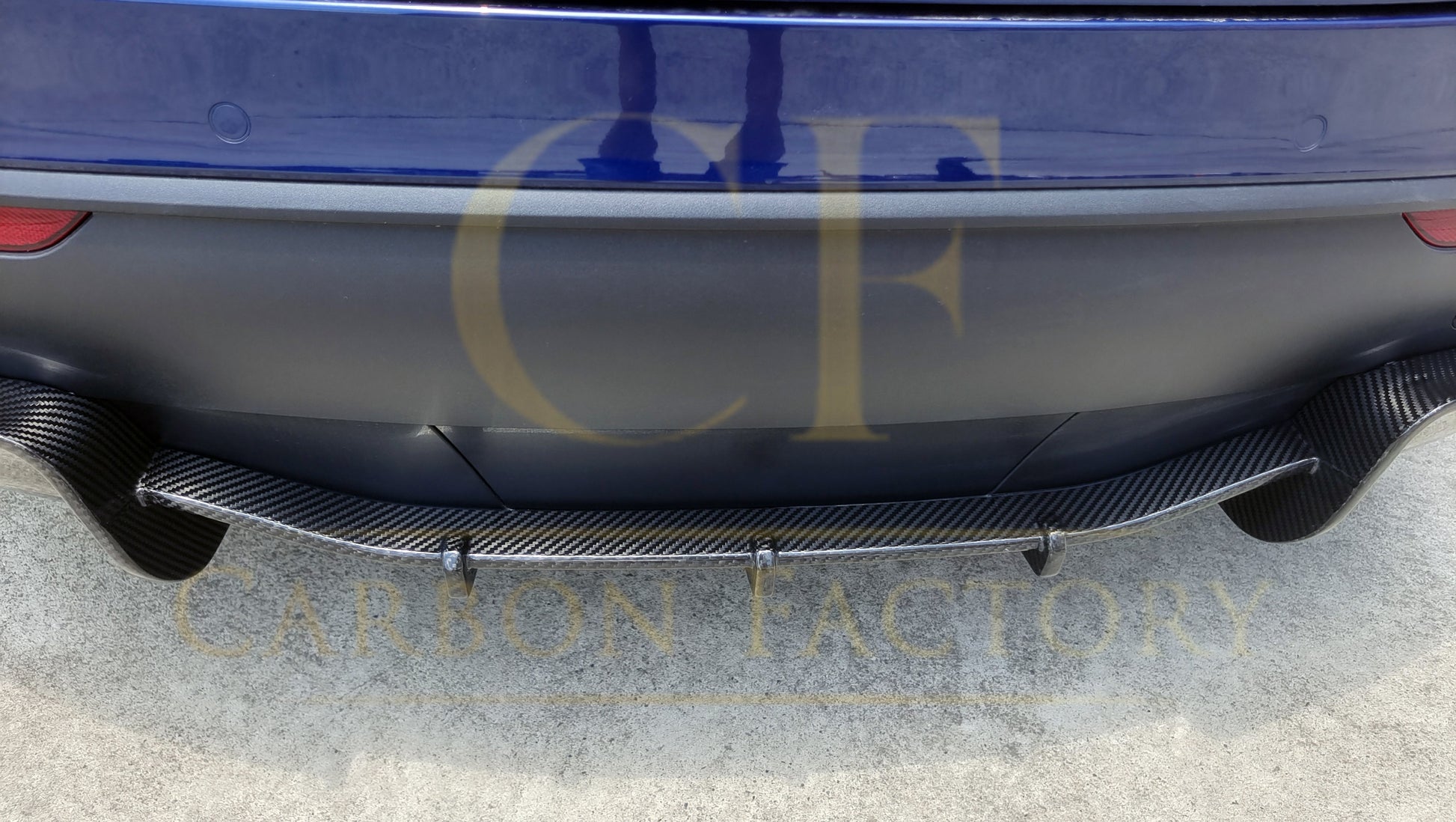 V Style Pre-Preg Carbon Fibre Rear Diffuser for Tesla Model Y 19-23-Carbon Factory
