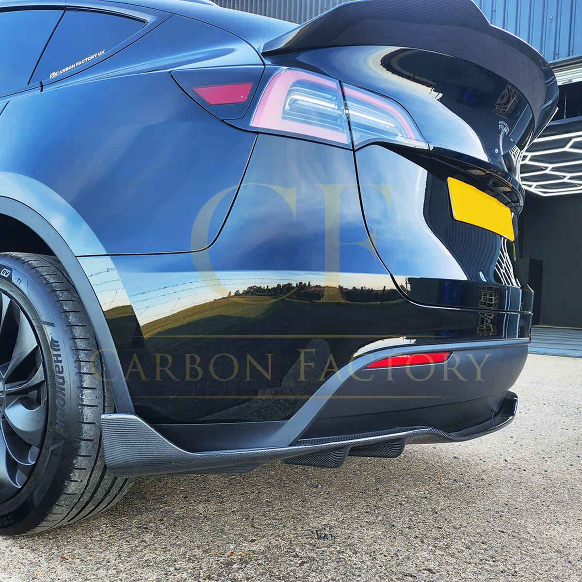 V Style Pre-Preg Carbon Fibre Rear Spoiler for Tesla Model Y 19-23-Carbon Factory